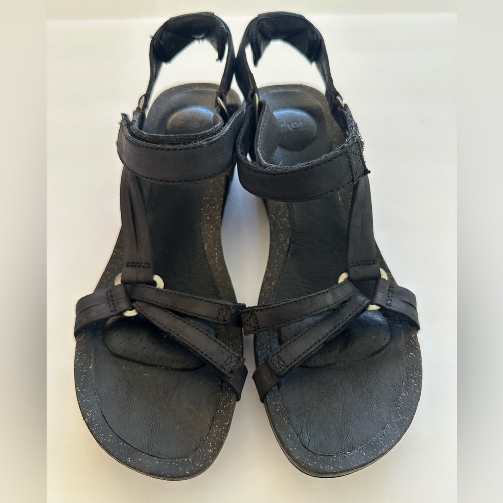 Teva Black Wedge Sandals - Picture 3 of 5
